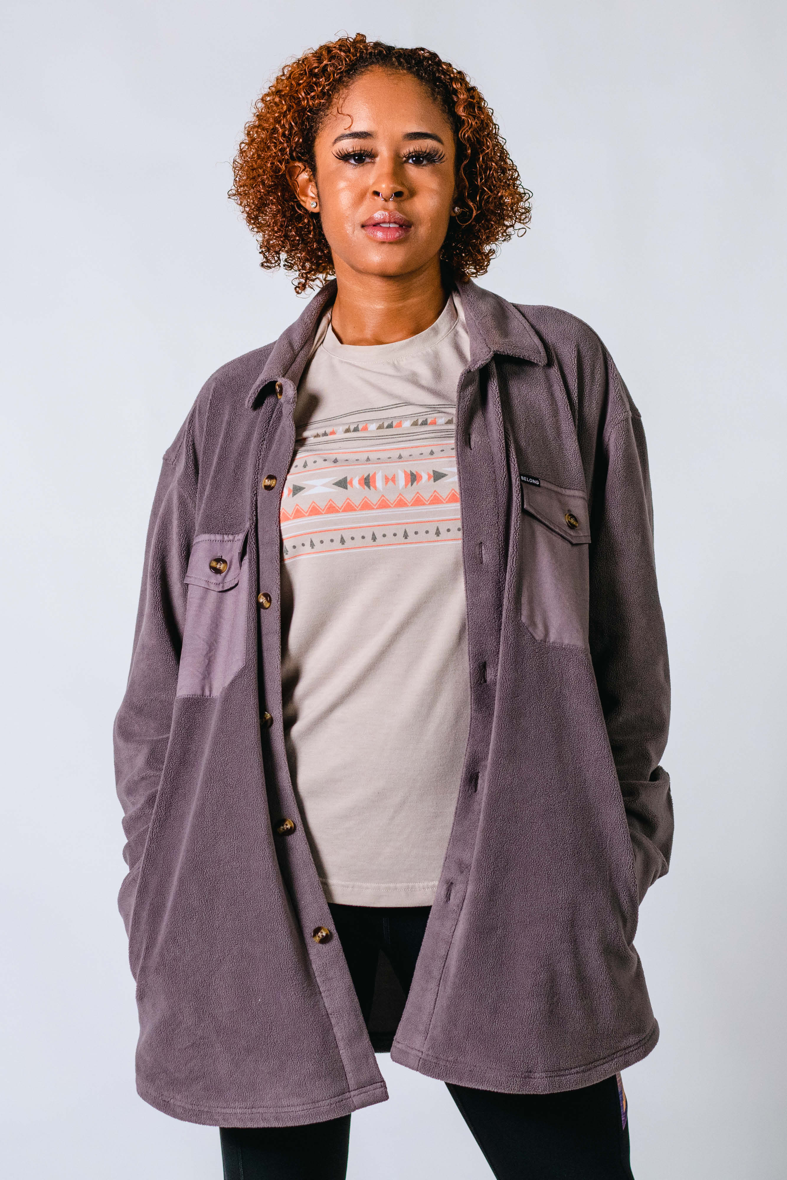 Sawtooth Oversized Fleece Shackets - Women’s Fleece | Belong Design ...